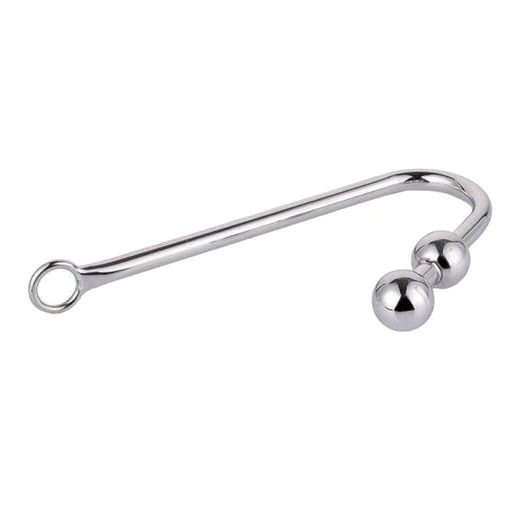 Stainless Steel Anal Pleasurable Hook Two 4417 Balls 0407